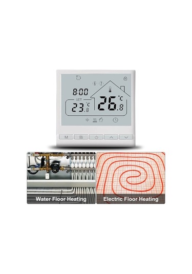 Fastbuy Akıllı Wifi Termostat - 5+2 Programlanabilir Su Isıtıcı Kontrol Cihazı 3a Beyaz