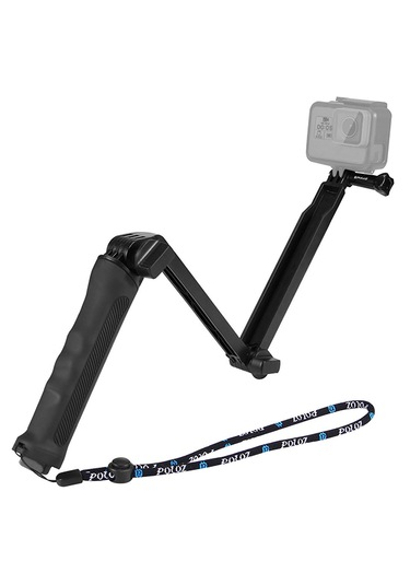Puluz 3 Yönlü Kavrama Katlanabilir Tripod Selfie-stick Monopod