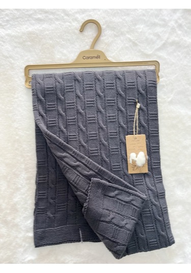 Btu7608 Triko Battaniye Antrasit