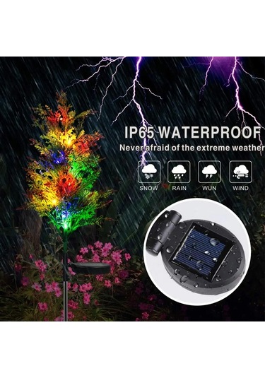 Sones Güneş Enerjili Zemin Lambası Led Bahçe Dekoratif Peyzaj Işıkları Villa Çim Işıkları Noel Ağacı