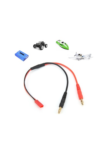 Wezone Rc Modeli İçin B6 Lipo Şarj Cihazı Bağlantı Kablosu - Jst'den 4.0mm Muz Soketine, 21.6cm Silikon Teli, 1s Pil Uyumlu