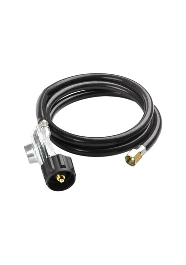 Yunboo Bbq Mangal Ocakları İçin Düşük Basınç Regülatörü - 1.5m Pvc Hortumu İle Güvenli Gaz Bağlantısı Ve Akış Koruması Siyah