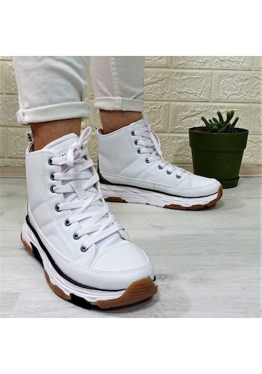 Kinetix Vıole Pu Beyaz Kalın Tabanlı Hafif Rahat Spor Bot Beyaz