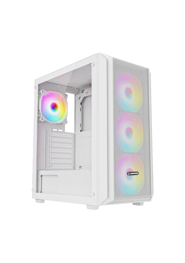 Rampage Beta Mesh 650w 80+ Beyaz Temperli Cam 4x120mm Argb Fan Akak0rmp0008