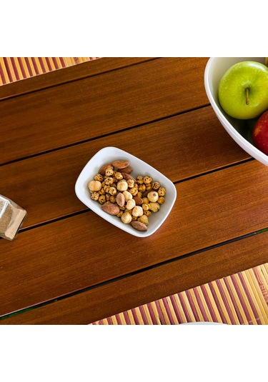 Alezy 577 Göreme Melamin Termostar Garnitür Tabak 12x8 Cm Beyaz