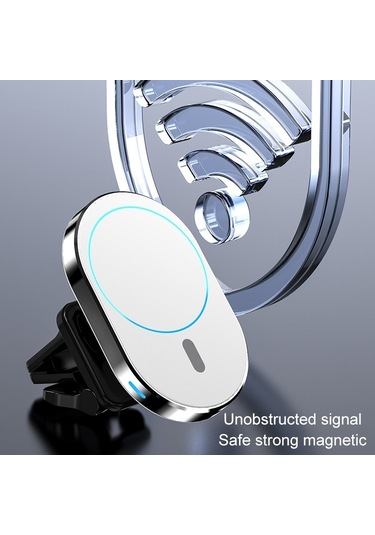 Sones Jjt-968 15w Maksimum Çıkış Manyetik Araç Hava Çıkış Braketi Kablosuz Şarj Cihazı Kırmızı