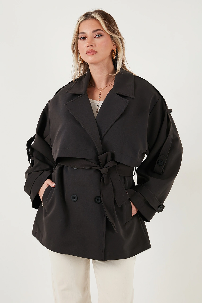 Lela Bayan Trençkot 6839580 Koyu Kahve Koyu Kahve