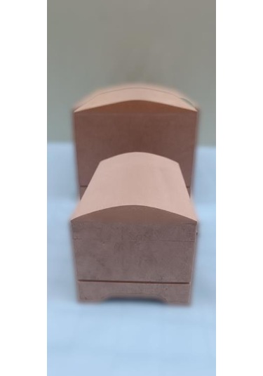 Hobi Dekoratif Ham Ahşap Mdf El Yapımı Sandık Seti