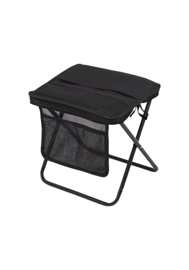 Moveevo Kollektif Taşınabilir Dış Mekan Sandalyesi - Çapraz Gövde Dayanıklı Metal & Oxford Kumaşı - Camping, Balıkçılık, Bisiklet Turları İçin - Siyah Büyük Boy Siyah