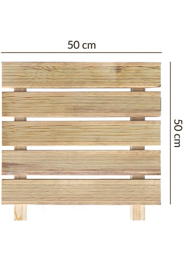 Ahşap Yer Karosu, Yer Döşeme, Ahşap Kaydırmaz Tırtıklı Döşeme Deck 30x30 Cm