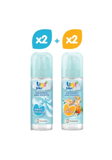 Uni Baby Bebeksi Kokular Kolonya 2'Li + Tatlı Esintiler 2'Li 600 Ml
