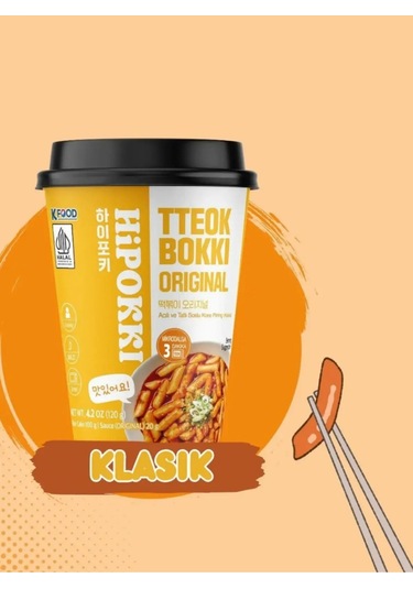 Hipokki Aci Ve Tatli Soslu Kore Tteokbokki Pirinç Keki 120gr 10'lu Set