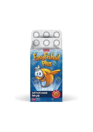 EasyFishoil Plus Balık Yağı Tutti Frutti Aromalı 30 Çiğnenebilir