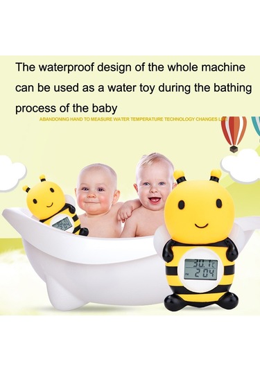 Sones Mty-813 Karikatür Küçük Arı Çocuk Elektronik Su Termometresi Sarı
