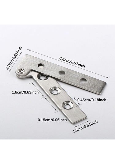 Homyl 2pcs Paslanmaz Çelik Görünmez Katlanır Raf Menteşeleri S