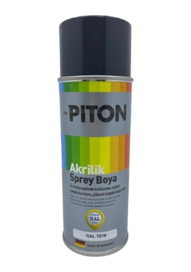 Piton Akrilik Sprey Boya 400 Ml Ral7016 Antrasit Gri