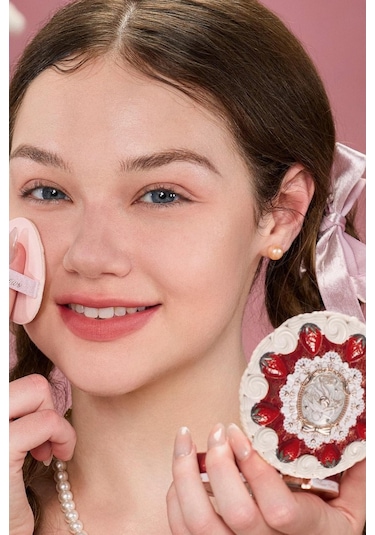 Flower Knows Strawberry Cupid Pore-blur Powder Pudra 02 Ivory Beige