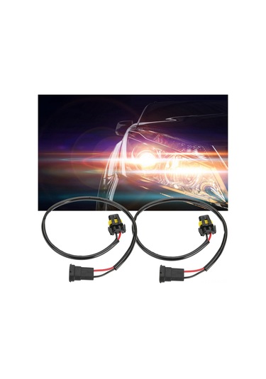 Kosona H11 Dişi - 9006/hb4/9012/9006xs Erkek 2 Adet Şerit, Pre-siyah, Plug And Play, Yüksek Verimli Bakır Tel, Sis Farı Uzatma Kablosu