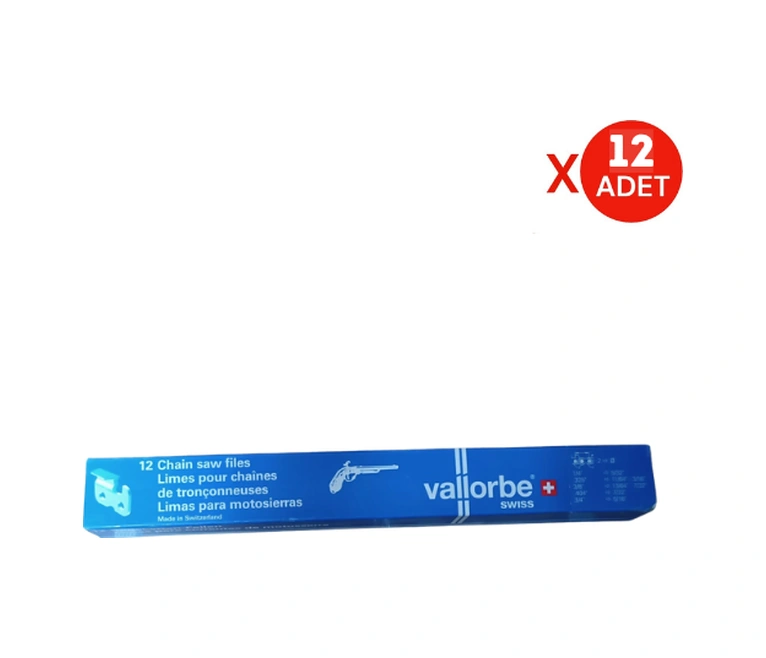 Vallorbe 7/32 Zincir Bileme Eğesi 5.5mm 12 Adet
