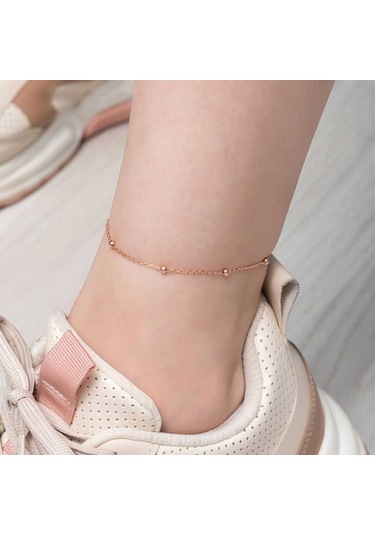 Lucky Life 925 Ayar Gumuss Rose Top Zincir Halhal Gümüş