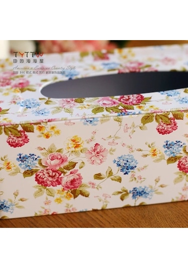 Çikolata Ücretsiz Kargo 2015 Yüksek Kaliteli Kırsal Tarzı Gül Deseni Doku Kutusu, Masaüstü Dekorasyon Demir Doku Kutuları