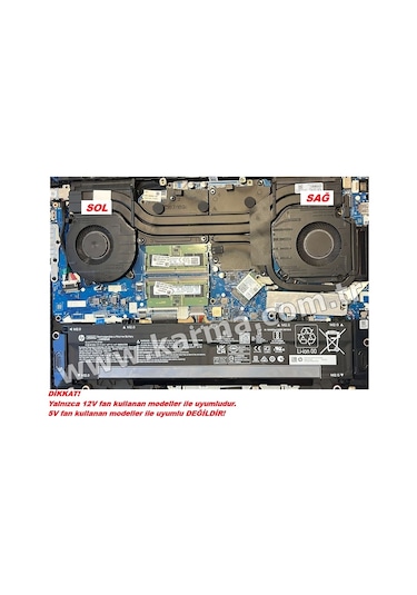 Hp Victus 16-r0000 Gaming Notebook Fanı - Ver.2 - 12volt Sağ-sol Set