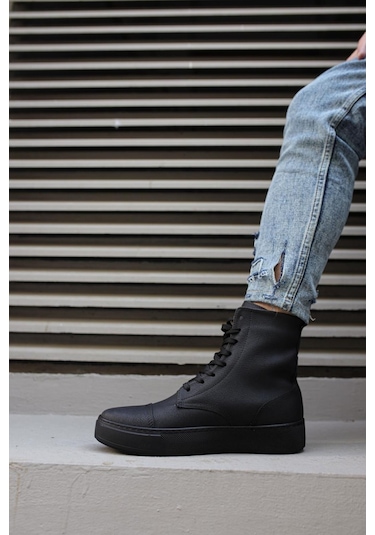 Knack Spor Bot 022 Siyah Siyah Taban KNKBOT022SST 001