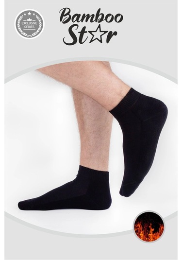 Termal Erkek Çorap Tabanı Havlu Pamuklu Kışlık Kalın Premium Yarım Konç Çorap 6lı Asorti Paket Çok Renkli