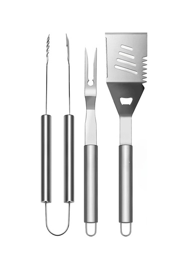 Izgara Aletleri Izgara Gereçleri Seti - 3 Adet Barbekü Aletleri, Paslanmaz Barbekü Izgara Aksesuarları - Spatula/maşa/çatal Yalıtımlı Diğer