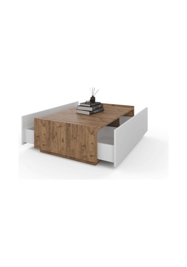 Vega Orta Sehpa - Atlas Çam - Beyaz