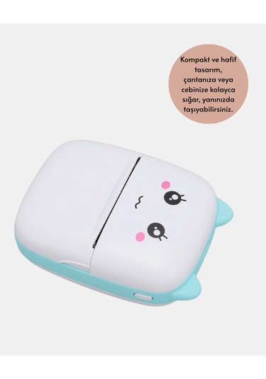 Mini Bluetooth Termal Yazıcı 1200mah Şarjlı Taşınabilir