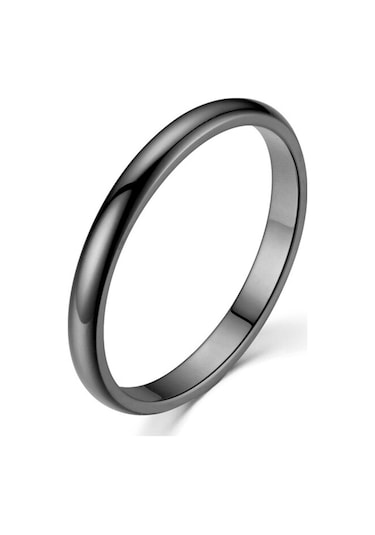 3Mm Ince Bombeli Parlak Çelik Alyans Yüzük Cl27 553609693 Gümüş