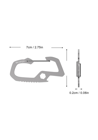 Geeksen Skyfox Edc Kredi Kartı Çok Amaçlı Alet - 420 Paslanmaz Çelik, Airtag Kılıfı Ve Paracord Anahtar Zinciri İle