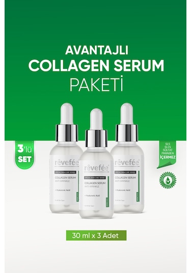 Kolajen Serum - Kırışıklık Karşıtı +hyalüronic Asid 3'lü Avantaj Paket