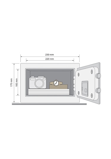 Yale Ysv/170/Db1/W Mini Boy Beyaz Kollu Kasa