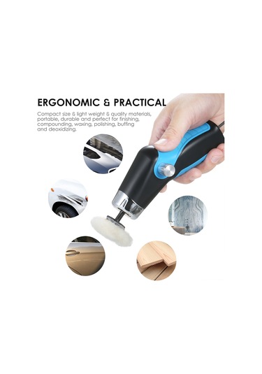 Lemestar 60w Mini Cila Makinesi - 8500 Rpm Ayarlanabilir Hız, Araç Yüzey Parlatma Ve Çizik Giderme İçin Profesyonel Set 111 Karakter