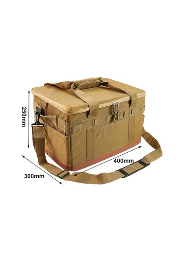 Ebitda Taşınabilir Fermuar Kamp Çantası - Anti-çarpışma Soba Tencere Taşıma Çantası - Renk Haki Haki