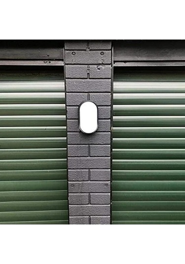 Banyo Tavan Lambası Aydos 20w Oval Siyah Balkon Tavan Lambası 6400k Beyaz Led Işık Teras Duvar Lambası Siyah