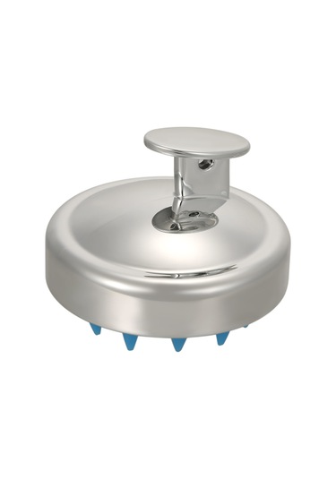 Samdoo Yumuşak Silikon Saç Yıkama Fırçası - Ev Ve Kuaför Kullanıma Uygun - Scalp Masaj Ve Temizlik Aracı - Gümüş Renk