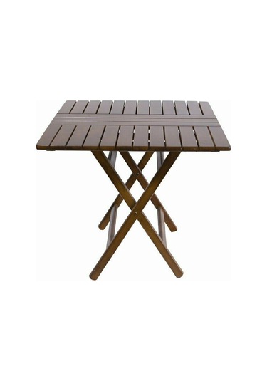 Ürgüp Katlanır Ahşap Bahçe Balkon Seti: 60X80 Masa + 2 Sandalye