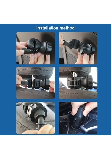 Pazly 360 Derece Dönebilen Usb Araç Arka Koltuk Soğutma Fanı, Hız Ayarlı, Taşınabilir, Siyah