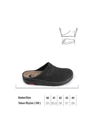Paleng Kışlık Hakiki Deri Erkek Terlik (554949453) Siyah
