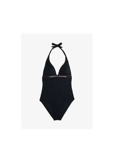 Tommy Hilfiger Tommy Hılfıger Halter One Pıece Ext Sızes Mayo-7032 Black