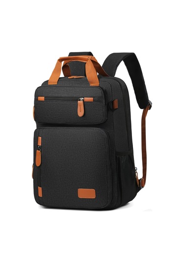 Jeemson Erkek İş Çantası Siyah - 15.6" Laptop Bölmesi, Su Geçirmez, Ergonomik Omuz Kemerleri, Çok Bölmeli, Seyahat/okul/ofis İçin Siyah