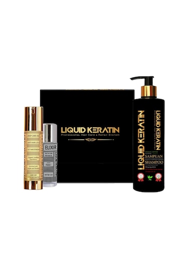 Liquid Keratin Yağlanan Saçlar için Keratin Bakım Seti