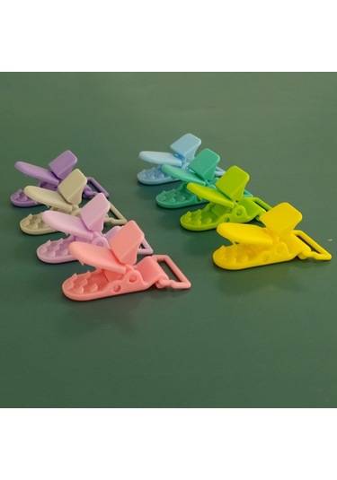 Sones 10 Adet Bebek Emziği Düşmeye Karşı Zincir Klipsleri Karikatür Timsah Klipsleri Emzik Kelepçeleri Renk Rastgele Gönderim