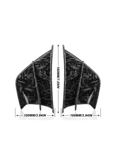 Motosiklet Kanatçık Aerodinamik Kanat Kiti Spoiler, Stil: Dövme Doku Diğer