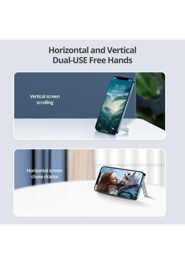 Siyah Hdoorlink Mini Manyetik Telefon Tutucu Katlanabilir Cep Telefonu Geri Görünmez Tutucu Metal Braket Masa Standı İphone Xiaomi Samsung Uyumlu İçin