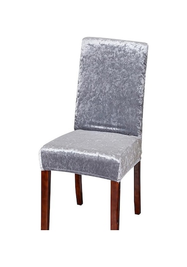 Novahub Beyaz Kadife Parlak Kumaş Anti-toz Sandalye Kılıfı, Evrensel Boyut, Sandalye Yemek Odası Koltuk Kapakları, 1 Parça Beyaz