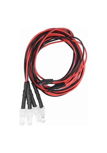 Geekyou Rc Drift Araba Işıklı Aksesuarı: 4 Adet 5mm Kırmızı Led Gece Farı, Kolay Kurulum, Dayanıklı Malzeme, Düşük Enerji Tüketimi